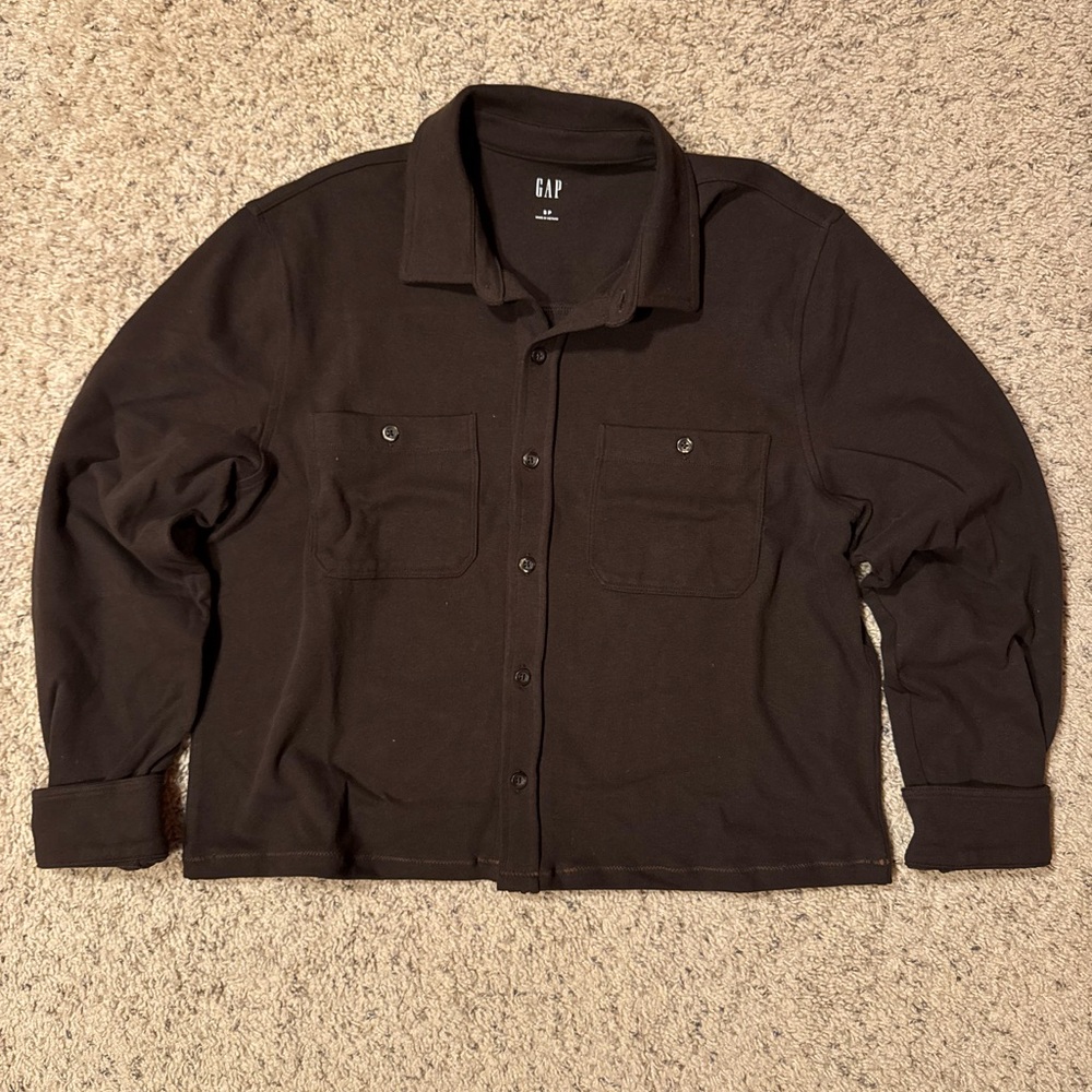 GAP Cropped Brown Shirt Jacket Size Small